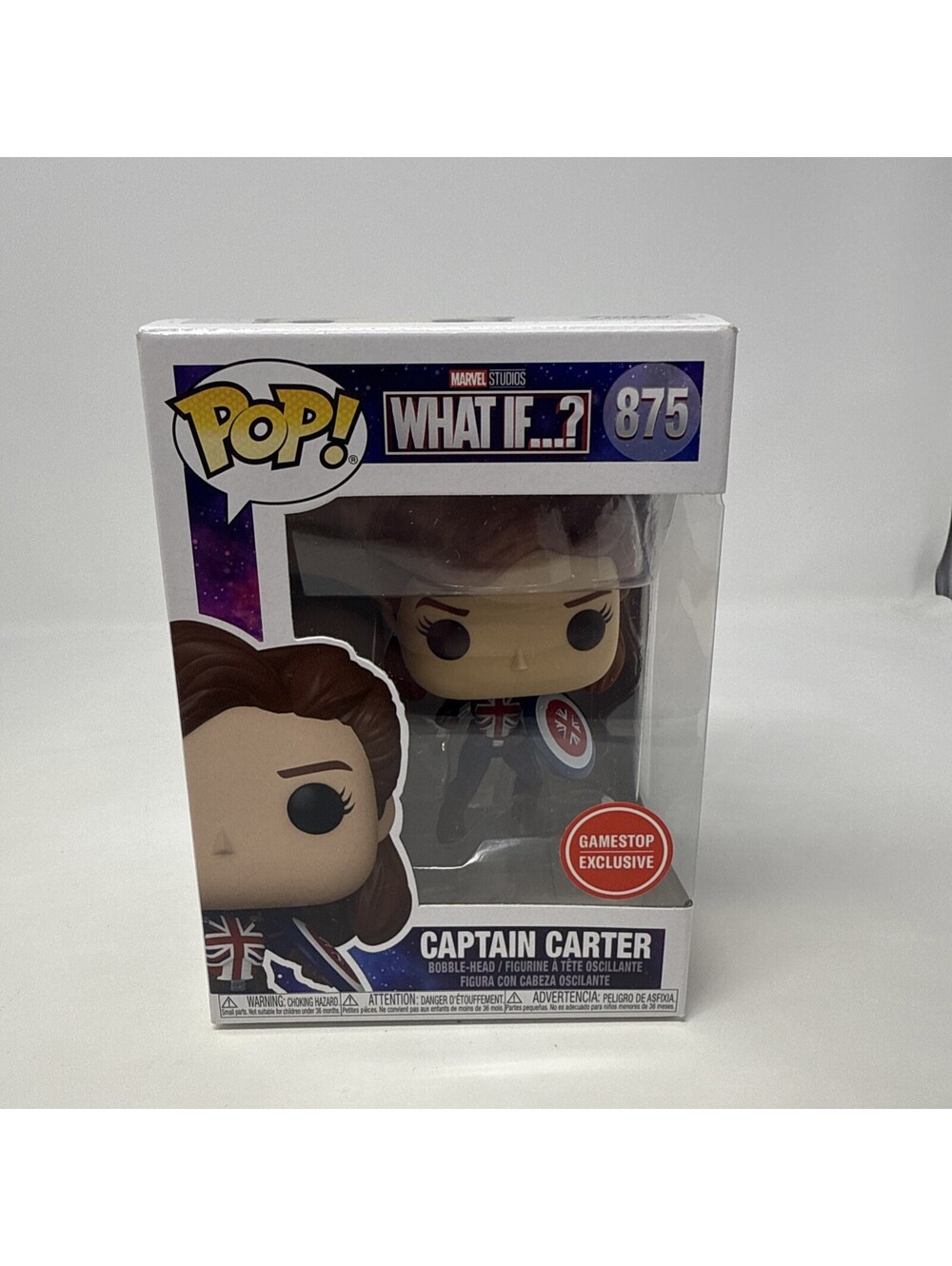 Funko Pop! Marvel What If...? Captain Carter #875 GameStop Exclusive Vinyl